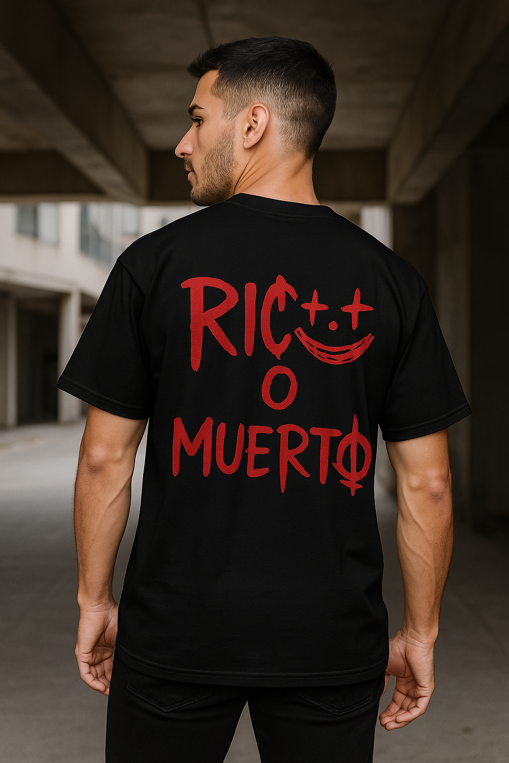 🔥Rico o Muerto – Diseño Exclusivo (Blanco / Negro)