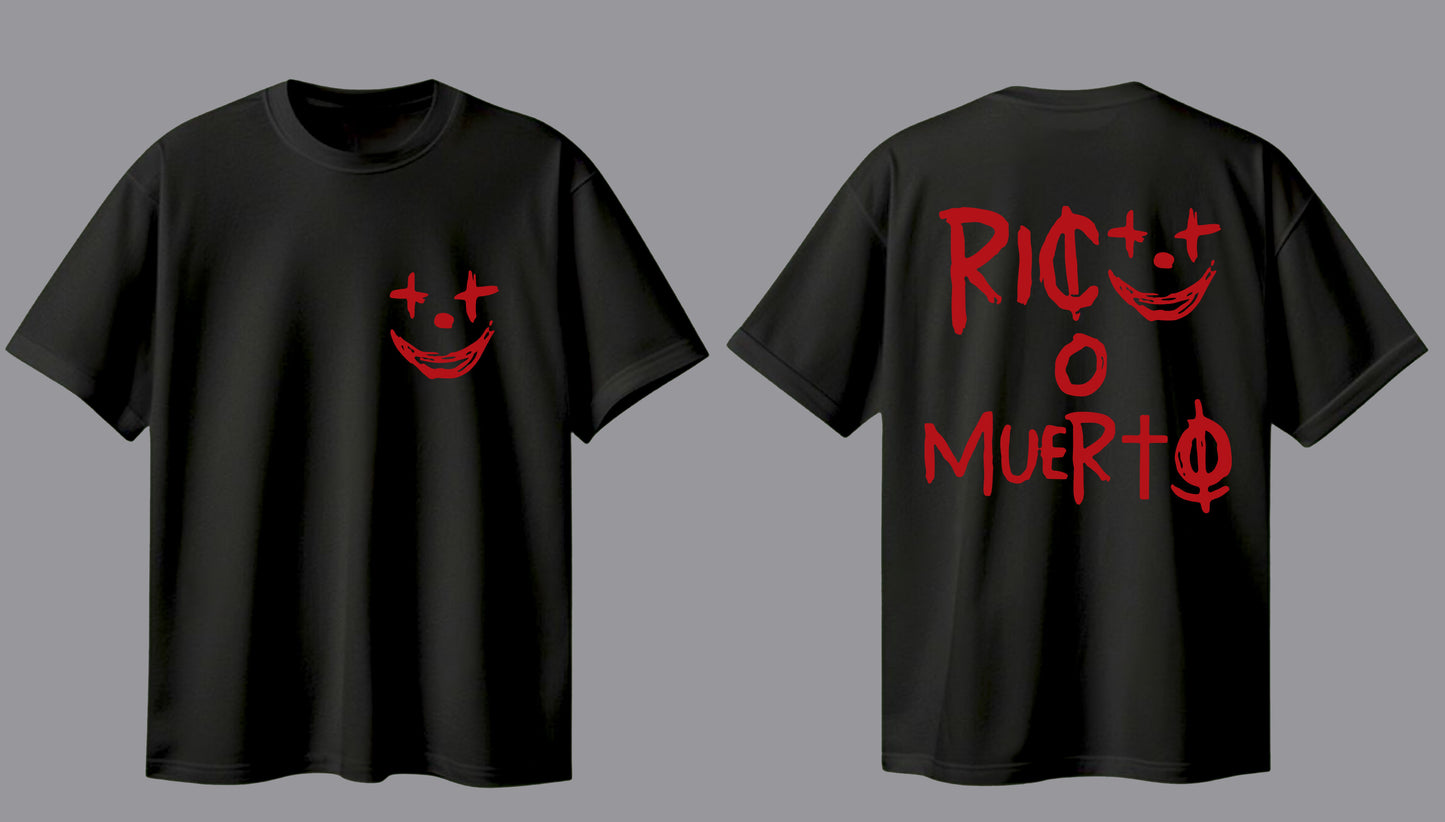 🔥Rico o Muerto – Diseño Exclusivo (Blanco / Negro)