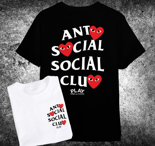 Anti Social Social Club × Comme des Garçons PLAY – Edición Especial (White/Black)