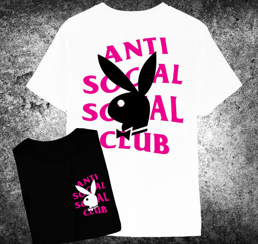 Anti Social Social Club × Playboy – Edición Limitada (Black/Pink o White/Pink)