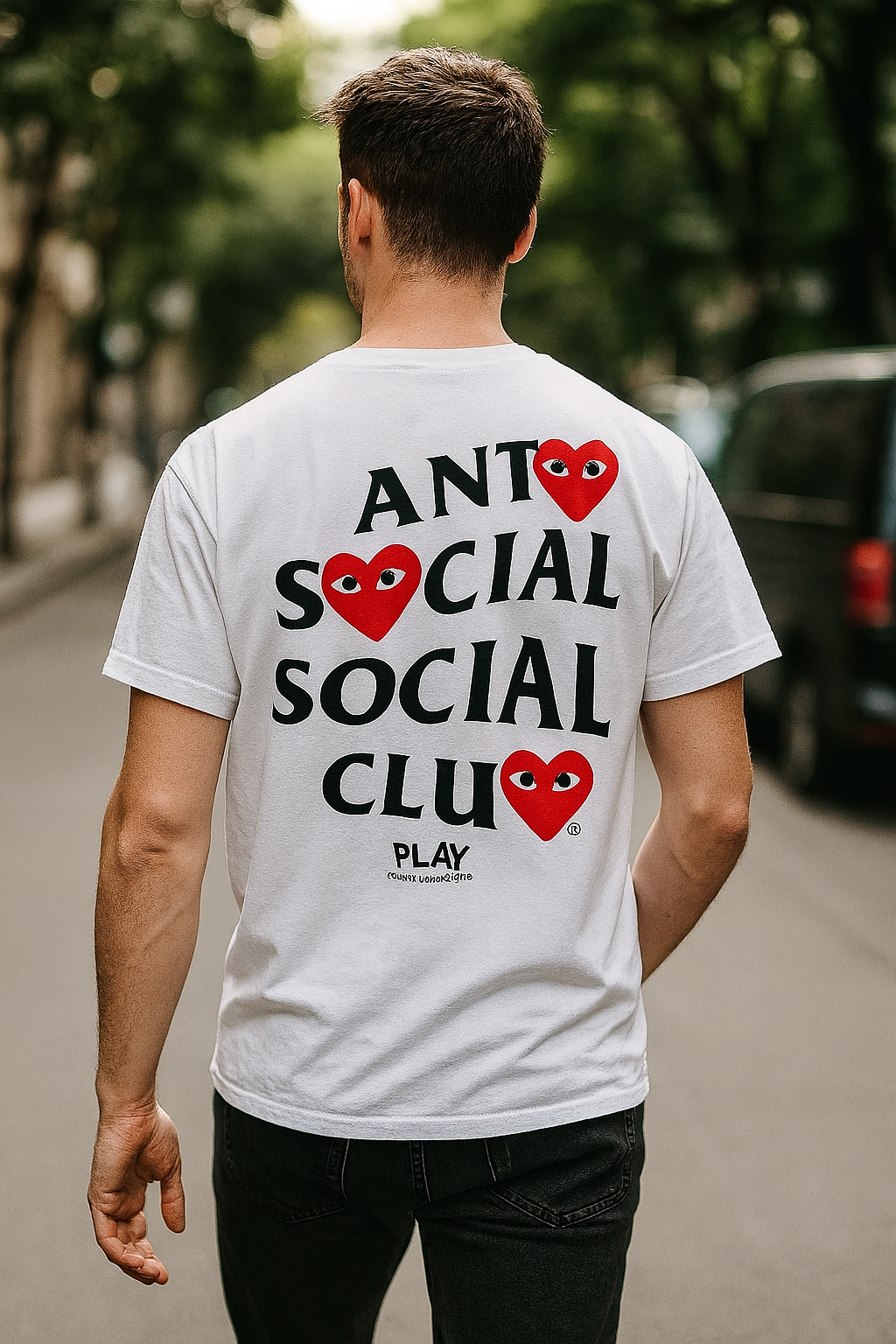 Anti Social Social Club × Comme des Garçons PLAY – Edición Especial (White/Black)