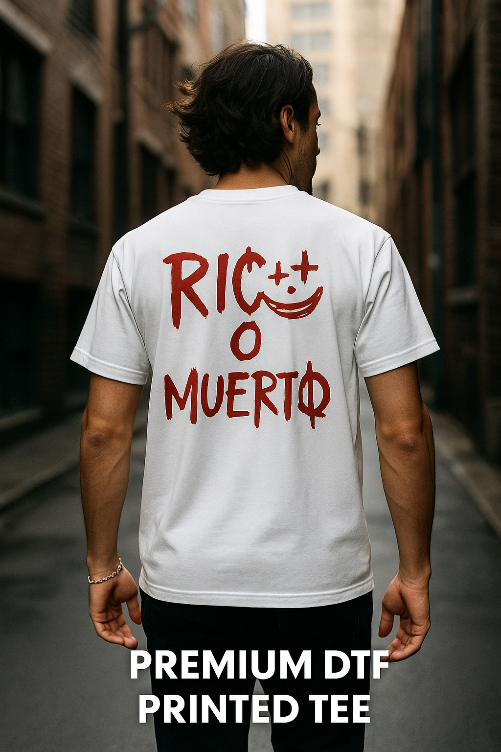 🔥Rico o Muerto – Diseño Exclusivo (Blanco / Negro)